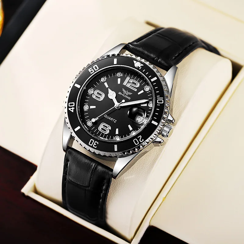 Fashion Leather Strap Men Busi - огляд і ціна Cartier Watch Tank