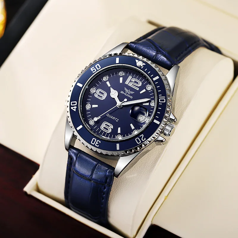 Fashion Leather Strap Men Busi - огляд і ціна Cartier Watch Tank