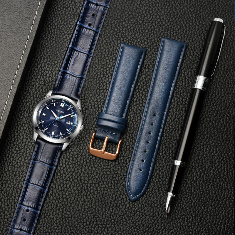 Genuine leather bracelet blue  - огляд і ціна Cartier Watch Ballon Bleu