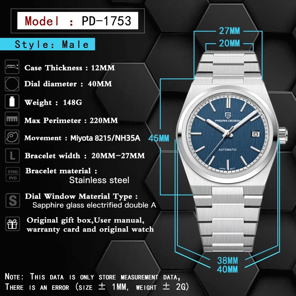 2026 NEW PAGANI DESIGN Men Aut - огляд і ціна Seiko Watch Presage